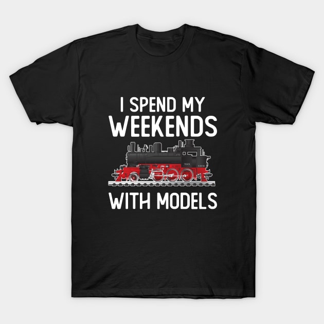 Train - I Spend My Weekends With Models T-Shirt by Kudostees